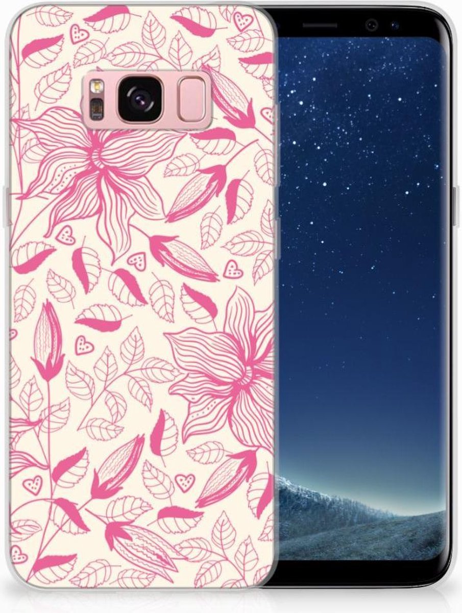 Samsung Galaxy S8 TPU Case Pink Flowers