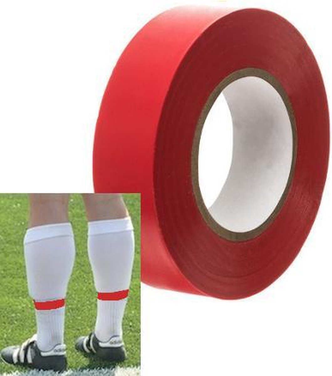 Sokkentape rood - Kousentape smal 19mm x 20meter