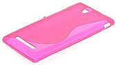 Sony Xperia C3 Silicone Case s-style hoesje Roze