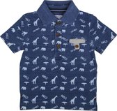 Dirkje Jongens Poloshirt - Indigo aop - Maat 80