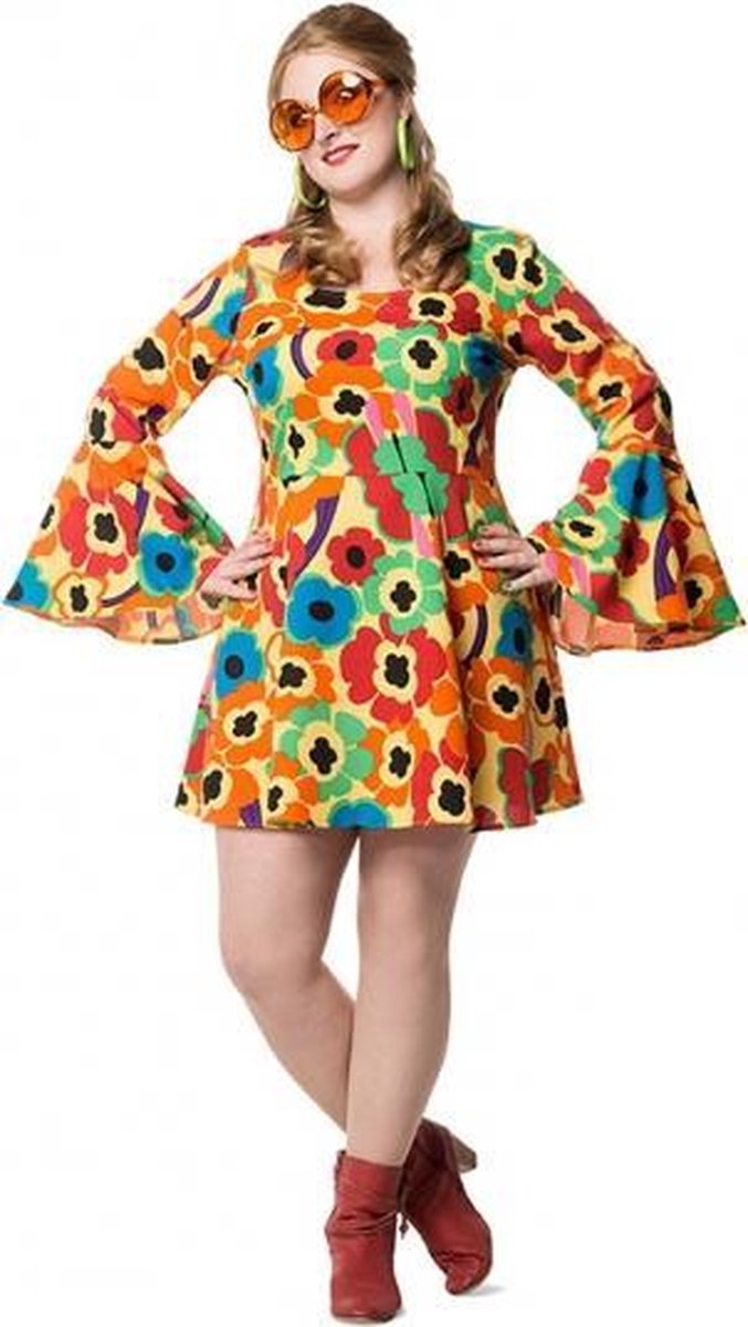 ongebruikt Spit Plenaire sessie Grote maten Flower Power jurk dames 52 (6xl) | bol.com