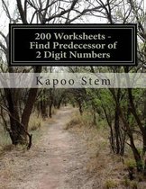 200 Worksheets - Find Predecessor of 2 Digit Numbers