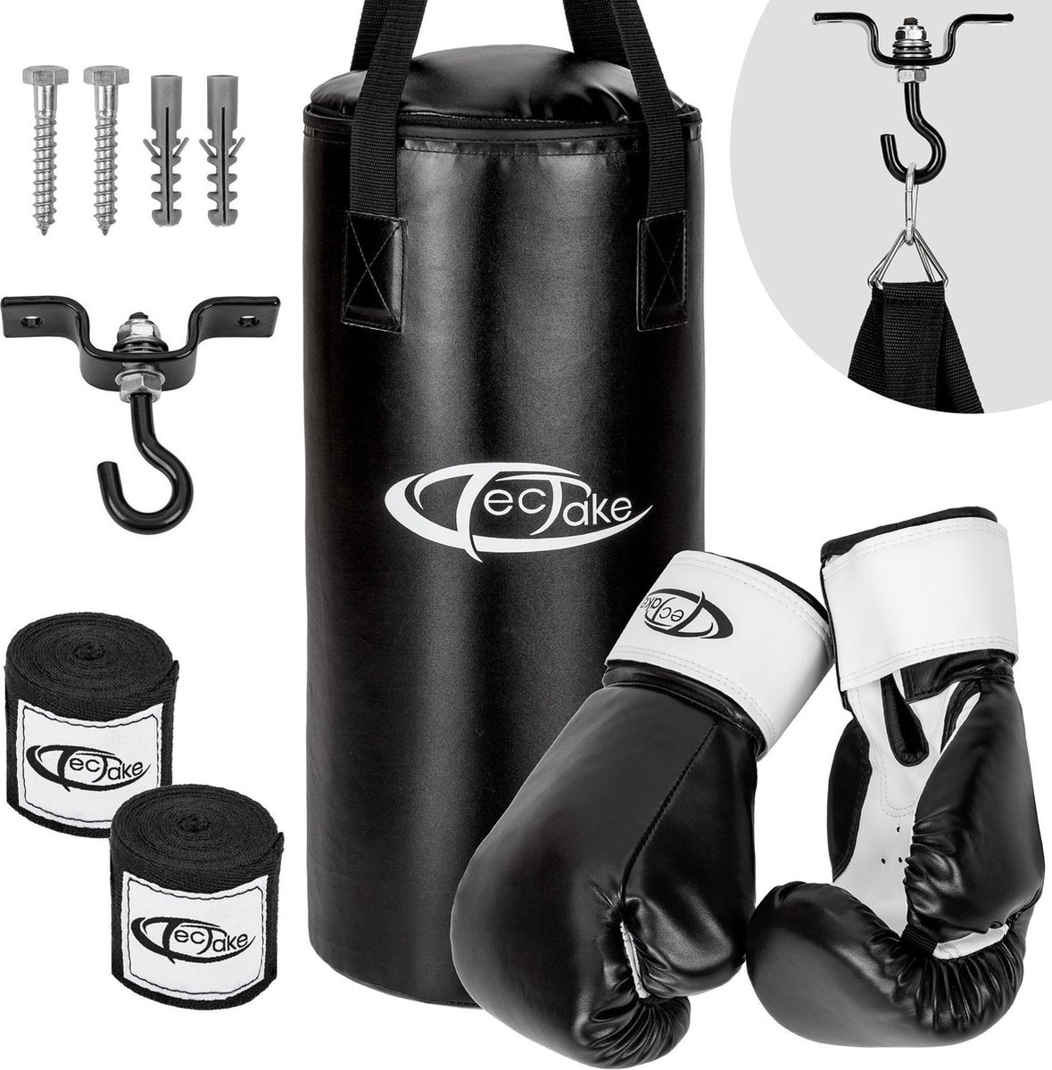 tectake® - Bokszak met handschoenen - complete set - Cardio - Fitness - Boksen - 402273