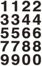 Huismerk Herma 4168 Etiket met getallen 0-9 25mm Zwart-Transparant - 1 pakje met 1 velletje