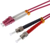 Helos 20m OM4 LC/ST Glasvezel kabel Violet