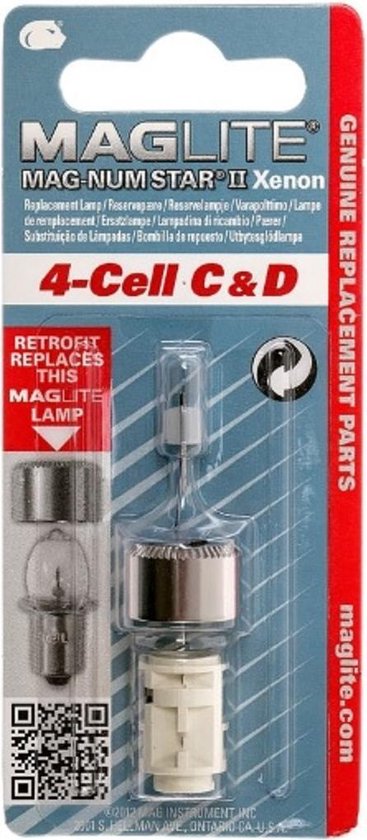 Grace leren armoede Maglite - Reservelamp (Xenon) Voor 4-C of 4-D- cell lamp | bol.com