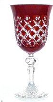 Kristallen wijnglazen - Goblet TAKKO - ruby - set van 2 - gekleurd kristal