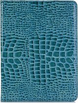 iPad Pro 11 (2018) Bookcase hoesje - CaseBoutique - Croco Turquoise - Kunstleer