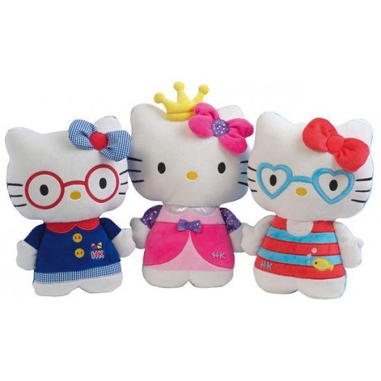 Pluche Hello Kitty in kleding 25 cm
