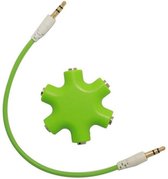 Audio splitter - koptelefoon splitter - aux splitter - Muziek delen - 3.5mm - groen