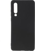 Shop4 - Huawei P30 Hoesje - Zachte Back Case Mat Zwart