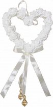 Bruiloft decoratie wit hart - Decoratie hart huwelijk - Witte hartjes bruiloftsdecoratie