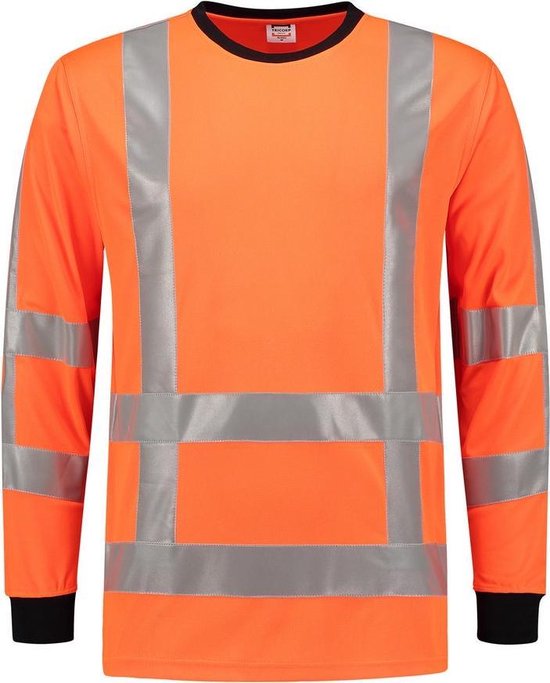 Foto: Tricorp t shirt rws birdseye lange mouw 103002 fluor oranje maat 7xl