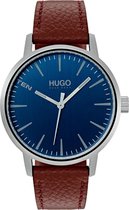 HUGO HU1530076 #STAND - Polshorloge - Leer - Bruin -  Ø 40 mm