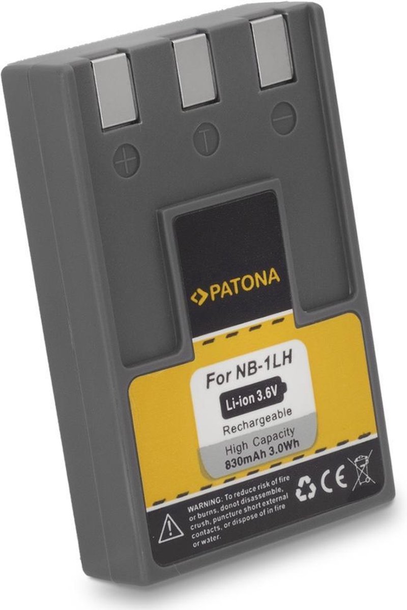 Batteria Di Ricambio Per Canon IXUS 200a, 300, 400, 500 E PowerShot: 3.7V 830mAh Li-ion