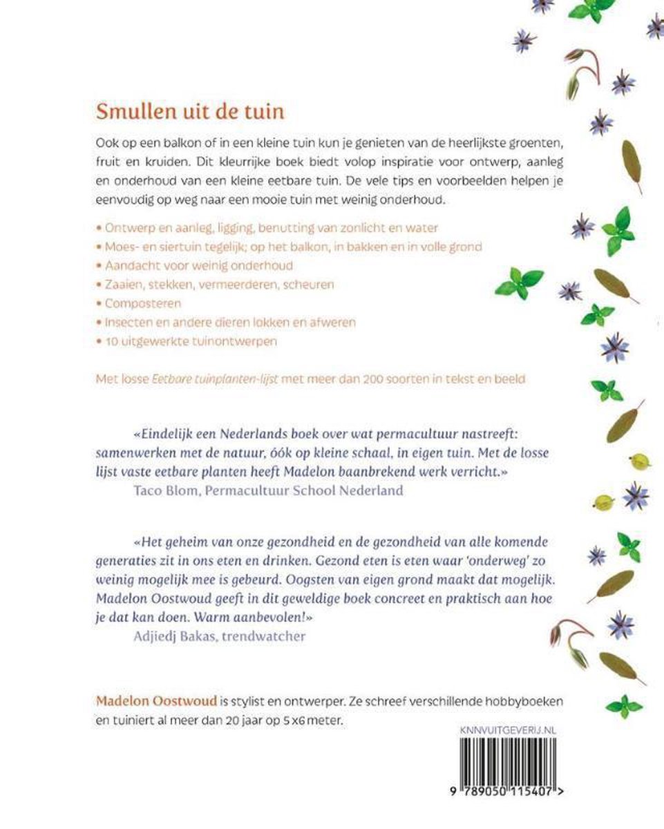 Een kleine eetbare tuin - back cover