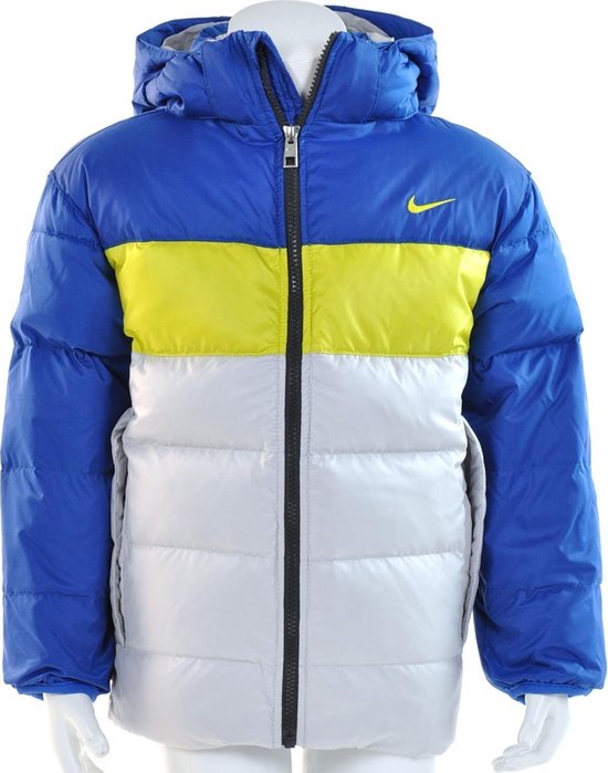 Nike Basic Down Jacket - Jas - Kinderen - Maat 110 - 116 - Blauw;Geel;Licht  Grijs | bol.com