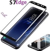 Samsung S7 + / S7Edge Protecteur d'écran en verre Samsung Galaxy 3D Protecteur d'écran en verre plein écran recouvert d'un film de protection en verre trempé anti-déflagrant noir