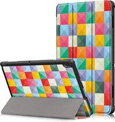 Lenovo Tab E10 Hoesje - Tri-Fold Book Case - Colour Squares