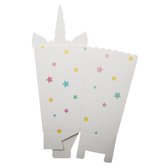 Unicorn popcorn box Kinderfeest decoratie snacks milieubescherming papieren doos/Frietendoos / frietentas 12 stuks