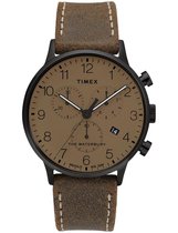 Timex Waterbury TW2T28300 Horloge - Leer - Bruin - Ø 40 mm