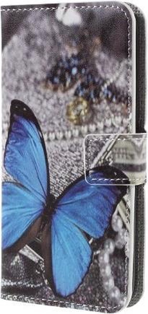 Book Case - Geschikt voor Samsung Galaxy S7 Hoesje - Blauw