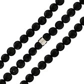 "MY iMenso ""onyx faceted"" 6mm stretch bracelet 18,5 cm"