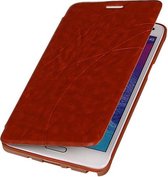 Bestcases Bruin TPU Booktype Motief Cover Samsung Galaxy Note 4