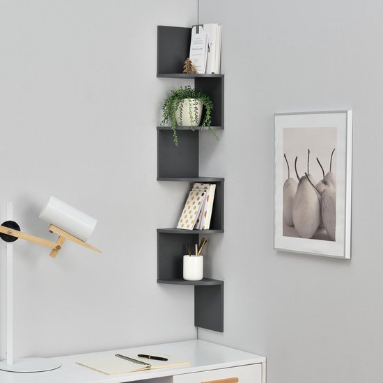 Geslaagd Landgoed wijk en.casa]® Design Wandplank - planken - grijs model 1 | bol.com