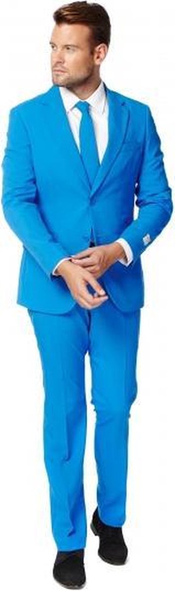 Luxe blauw heren kostuum 52 (xl) | bol.