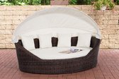 Clp Cancun - Lounge bed - kleur wicker : bruin gemeleerd kleur hoes : gebroken wit