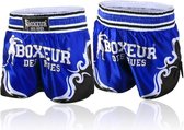 Boxeur Des Rues - Kick/Thai Shorts Tribal Symbol - Blauw - XL
