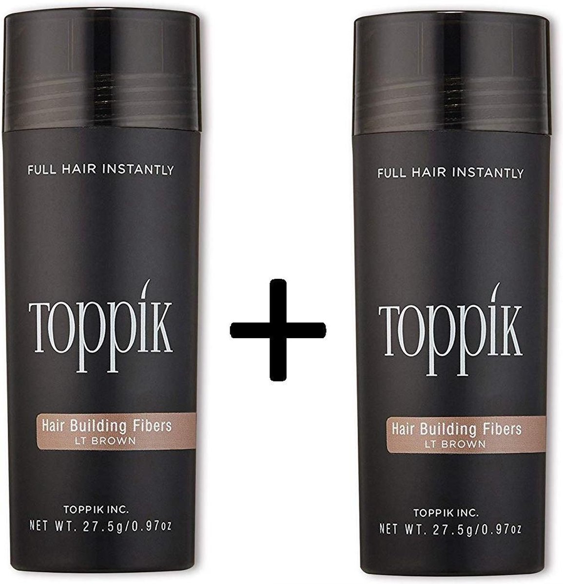 2x Toppik Hair Building Fibers Large 27,5 gram - Lichtbruin