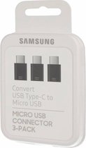 Samsung Micro USB naar USB-C Adapter - 3 stuks - Zwart