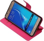 Roze Samsung Galaxy J5 2016 TPU wallet case - telefoonhoesje - smartphone hoesje - beschermhoes - book case - booktype hoesje HM Book