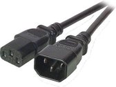 LOGON TC09NC electriciteitssnoer Zwart 1 m C14 stekker C13 stekker