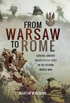 Boekomslag met de titel 'FROM WARSAW TO ROME' en afbeeldingen van Poolse soldaten tijdens WO II.
