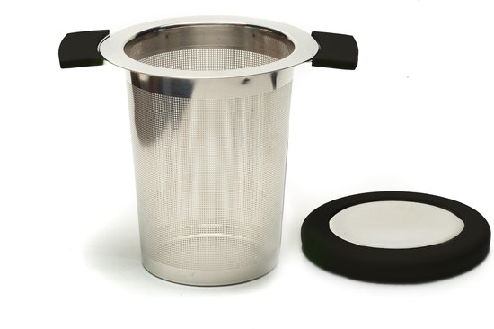 RVS Theefilter met Dubbele Handgreep - Fijnmazige Theezeef voor Losse