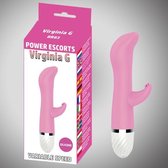Vibrators Voor Vrouwen – Tarzan Vibrator – Clitoris En G-spot Stimulator – Duo-Vibrator - Power Escorts - Virginia G - G Spot Vibrator - 16,5 cm - 10-Speed - BR83 - Roze - gave Cad
