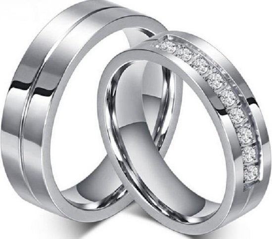 Jonline Prachtige Titanium Ringen voor hem en haar | Trouwringen |  Vriendschapsringen... | bol.com
