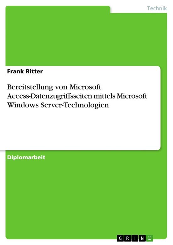 Bereitstellung von Microsoft Access-Datenzugriffsseiten mitt ... - cover