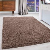 Hoogpolige Vloerkleed Plus Shaggy Mocca 80 X 150 Cm