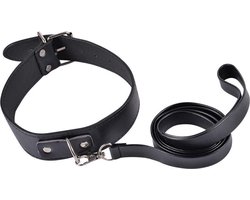 Power Escorts Fetish Power Kinky Collar - BDSM Halsband - Verstelbaar - Zwart - BR94