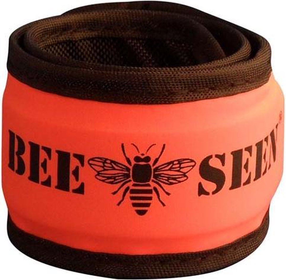 Bee Seen - Led - Click band - oranje - veiligheid - polsband - armband - hardlopen - joggen - outdoor
