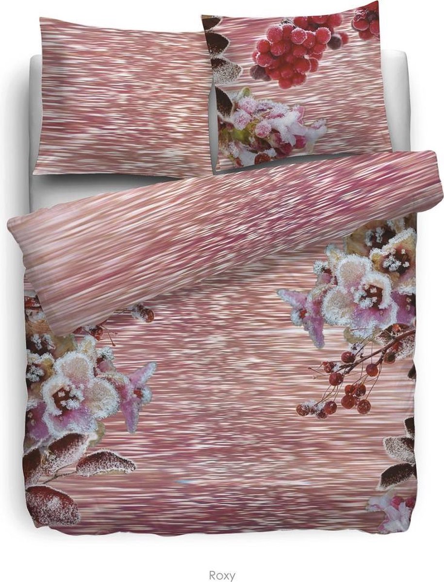 HnL Living Roxy - Dekbedovertrek - Katoensatijn - Litsjumeaux - 240 x 200/220 - Multi