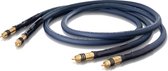 OEHLBACH 0.5m XXL RCA Cool Gold 0.5m 2 x RCA Blauw audio kabel