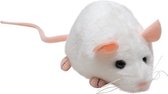 Pluche witte muis knaagdieren knuffel 30 cm - Muizen dieren knuffels - Speelgoed voor kinderen