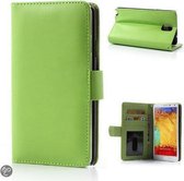 Textuur wallet case hoesje Samsung Galaxy Note 3 N9000 N9005 groen