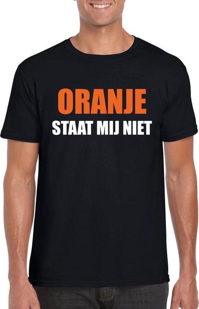 Oranje staat mij niet t-shirt zwart heren M | bol.com