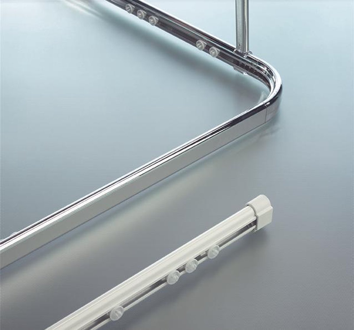 SPIRELLA douchegordijnstang SURPRISE diam. 25mm 170 x 75 cm wit